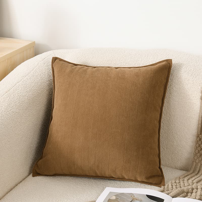 Ins Style Snowflake Neil Throw Pillow / Herringbone Jacquard Cushion, Trendy Extra-Thick Pillow Cover, Cream Sofa Bed Headrest Backrest