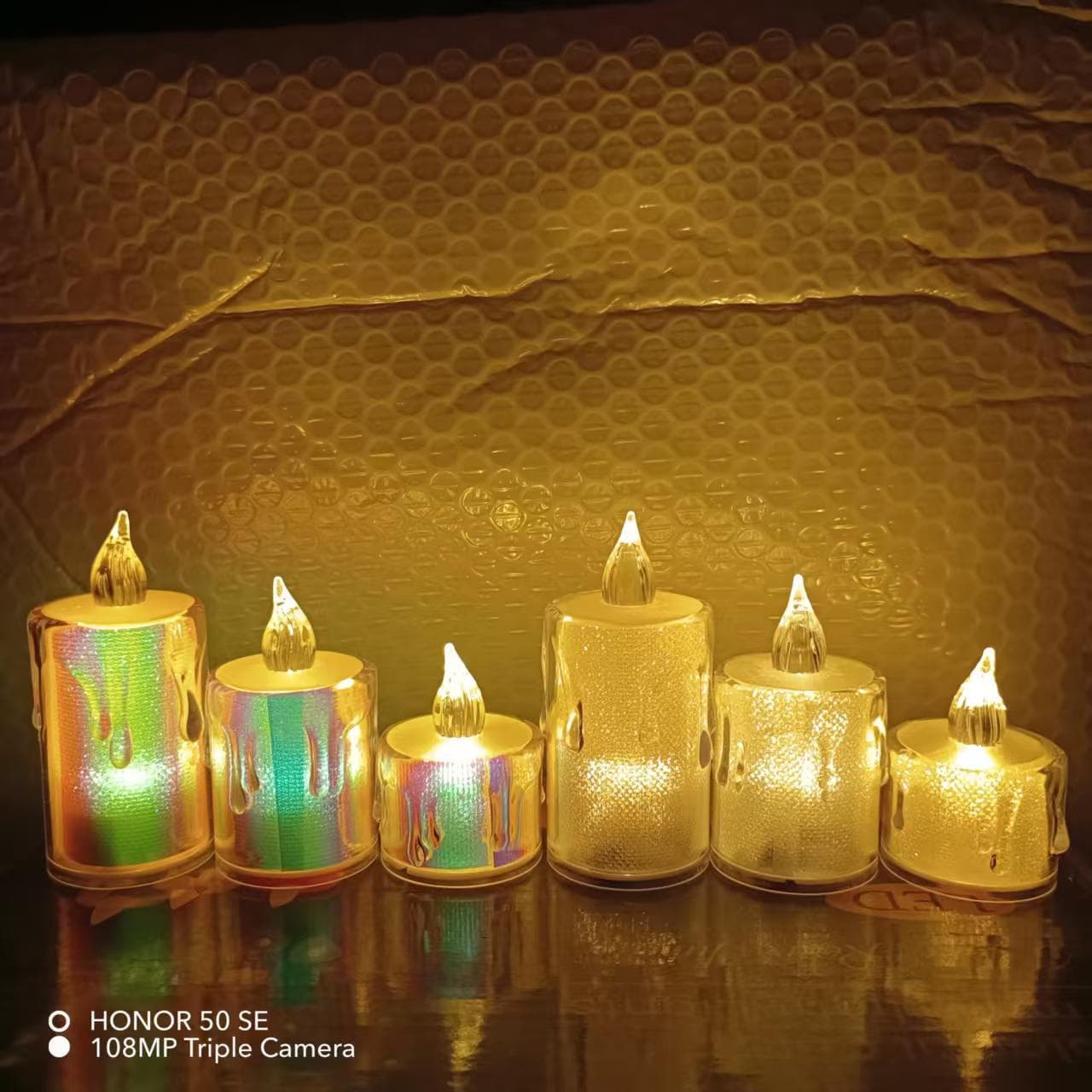 LED Electronic Candles Simulation Transparent Starry Sky Electronic Candle Lights, Party Decoration Guiding Lights, Night Light Decor