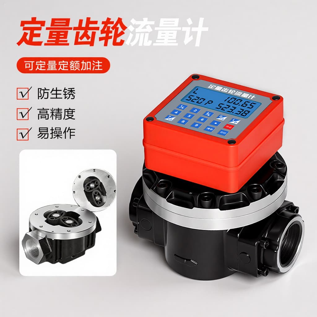 Smart Quantitative Pricing Oval Gear Pipeline Liquid Flow Meter Water Electronic Meter Diesel Gasoline Measurement Meter