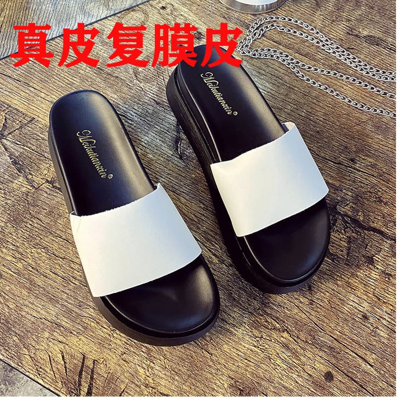 Genuine Leather Platform Thick Sole Small Size 31-33 Sandals for Women Outdoor 2026 New Summer Fashion Trendy Beach Shoes