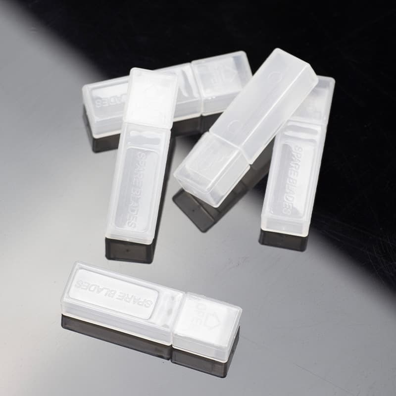 Pen knife blade accessory box, semi-transparent box, watch hair clip, watch ear pin parts box, engraving knife blade spare box