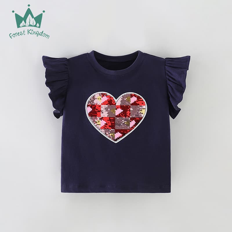 Girls' Short-Sleeve T-Shirt Girls' Summer Short-Sleeve T-Shirt Short-Sleeve Top Baby Girl Cute Cartoon T-Shirt