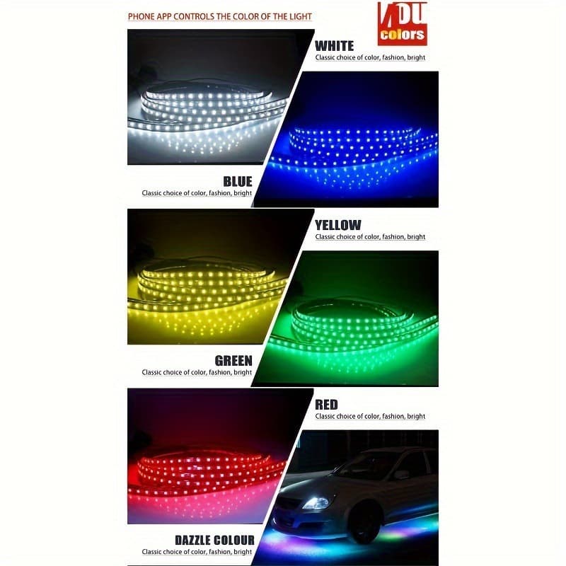 I 9122026 New Cross-border Drop Shipping Car Flexible Underbody LED Strip Light