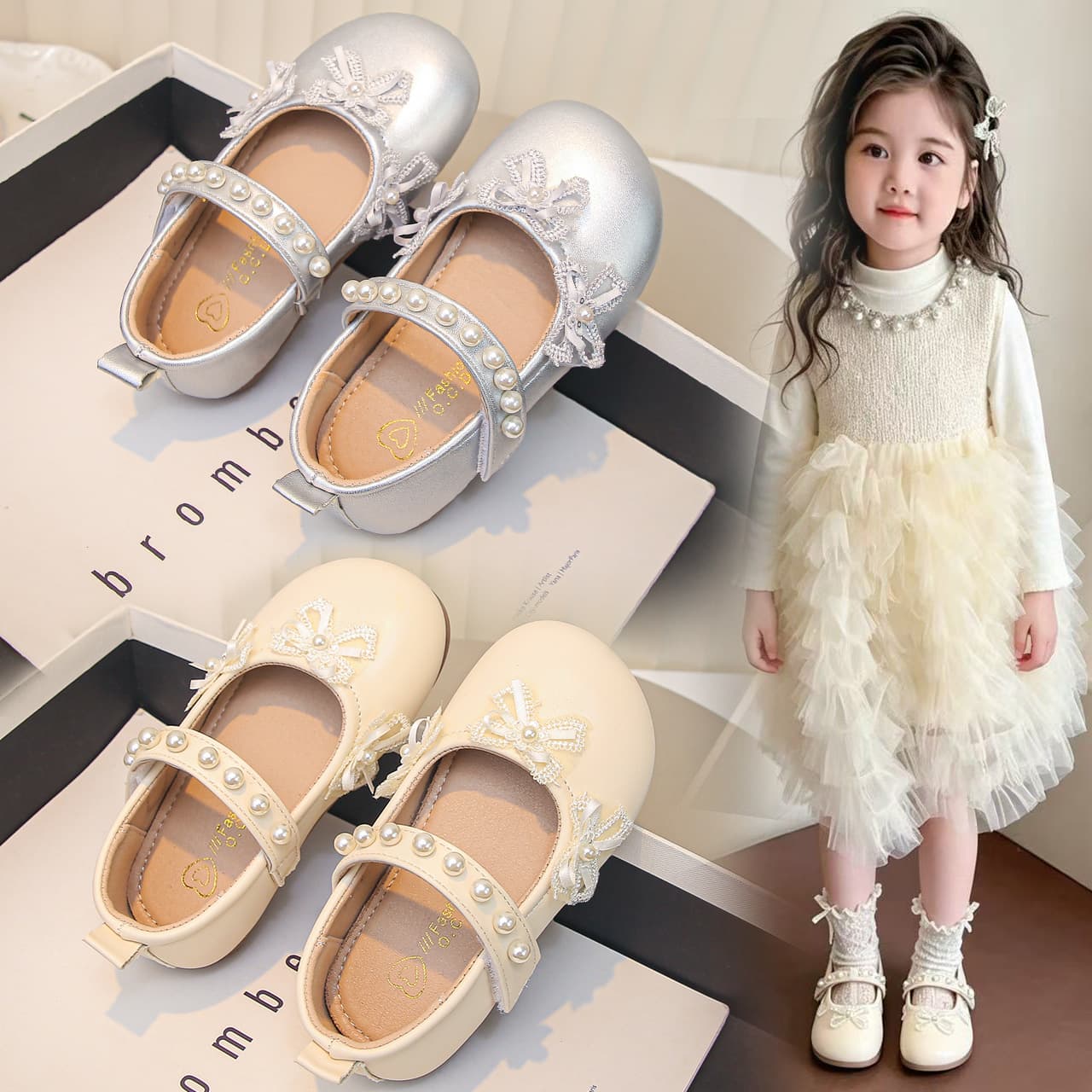 Girls' Ballet Princess Leather Shoes 2026 Spring New Baby Soft Sole Single Shoes for Little Girls