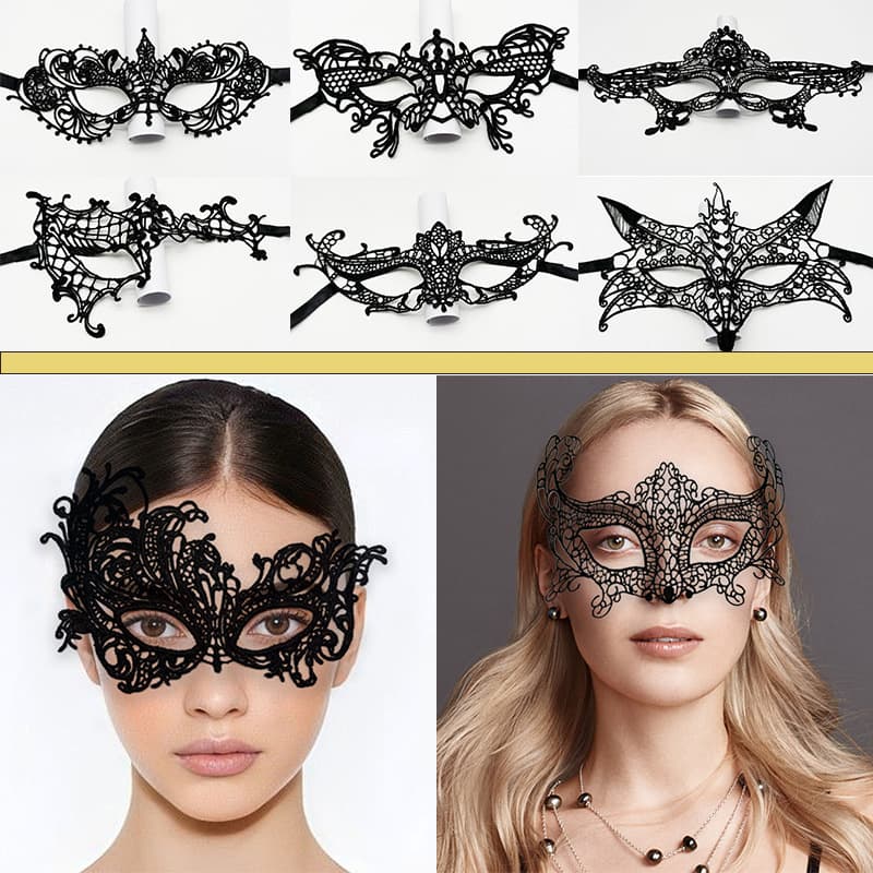 Amazon Adult Party Lace Half Face Mask Game Prom Lady Halloween Props Black Sexy Eye Mask