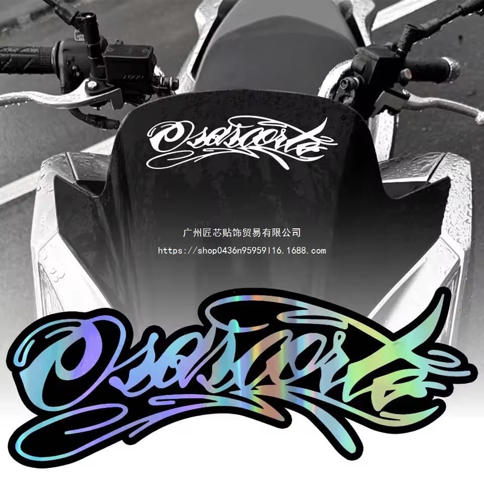 Cross-border foreign trade car stickers Osascorte English decorative decals Motorcycle and motorcycle creative text stickers
