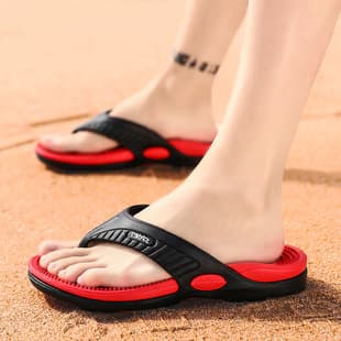 2025 Summer New Outdoor Men's Slippers Breathable Lightweight Outdoor Wear Fashion Beach Sandals Flip-flops Anti-slip Men's Sandals
