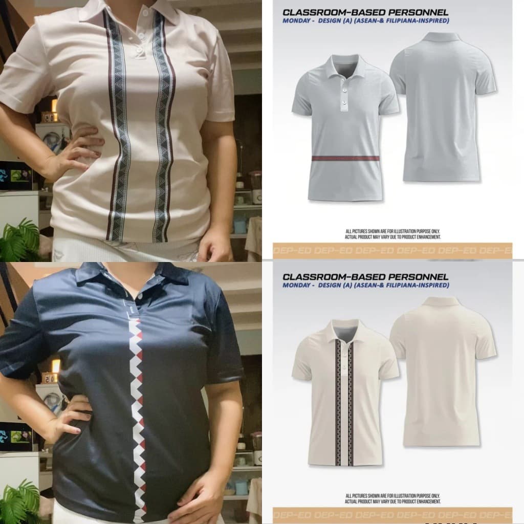 2025 Philippine Teachers' Day polo shirt short-sleeved ethnic style T-shirt foreign trade Southeast Asian women's sports polo
