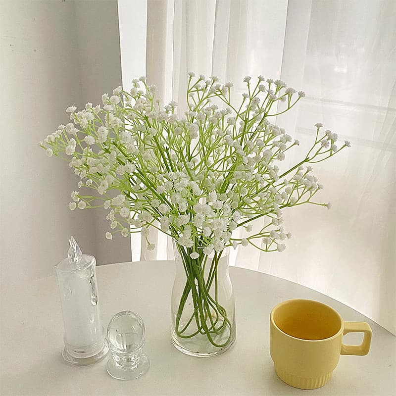 Artificial Baby's Breath, PU Touch Everlasting Baby's Breath Bouquet, Wedding Decoration Artificial Flowers Factory Wholesale