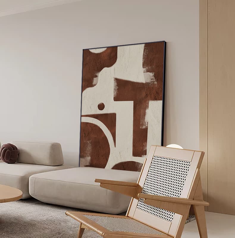Vanishing Wabi-Sabi Modern Abstract Living Room Floor Painting Large Sofa Background Wall Decorative Painting Hallway Hanging Art