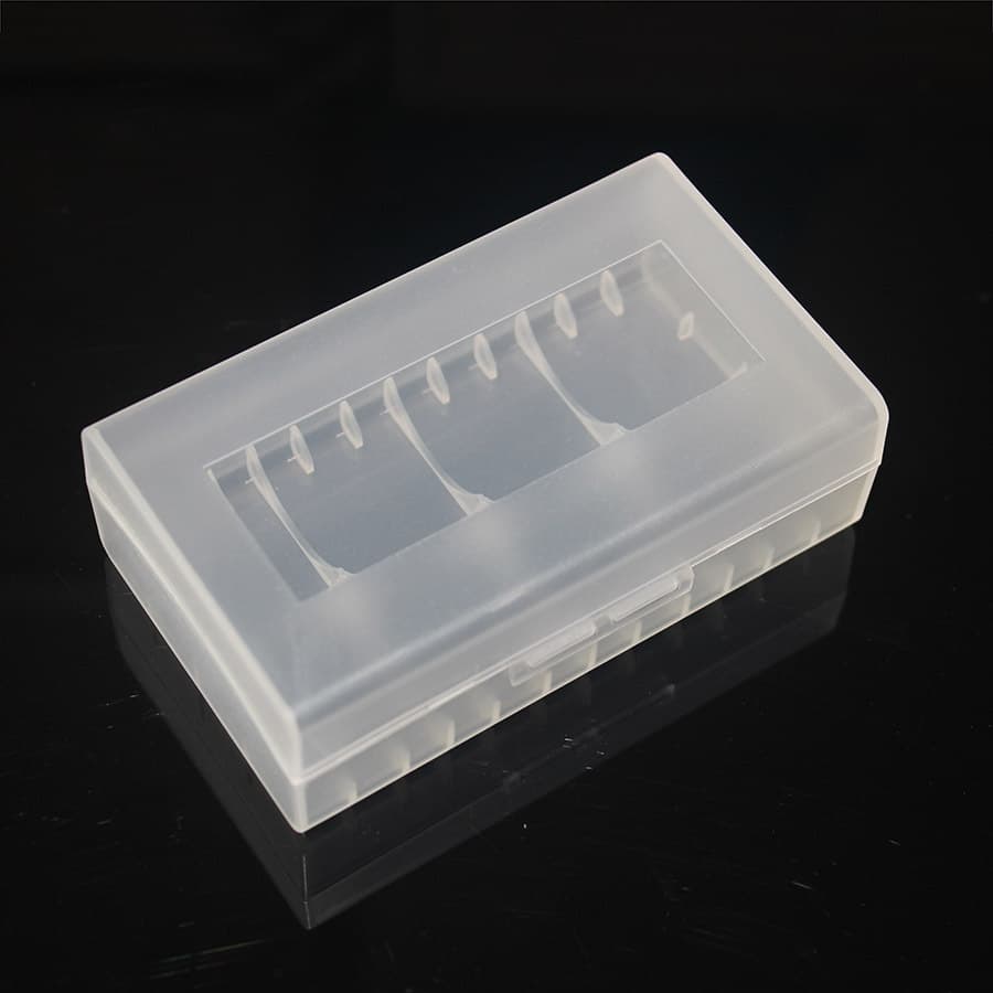 20700 battery case, 21700 storage box, 2-cell, matte scratch-resistant transparent container.