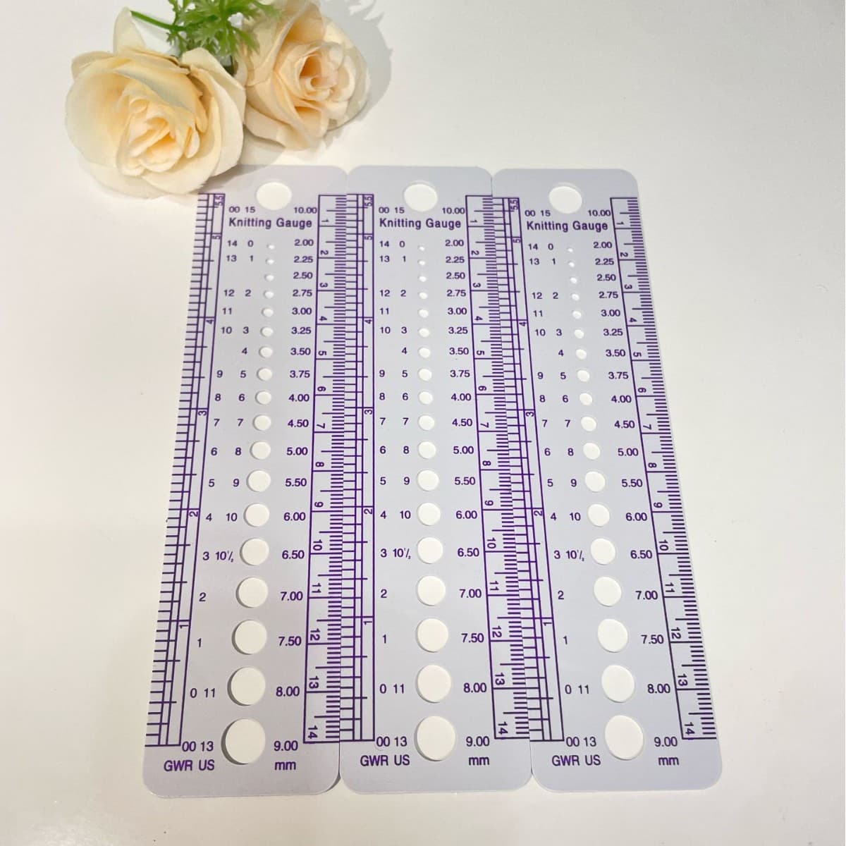 Wholesale New Multi-Function Plastic Gauge Sweater Special Scale Knitting Tool Hand Measuring Factory Direct