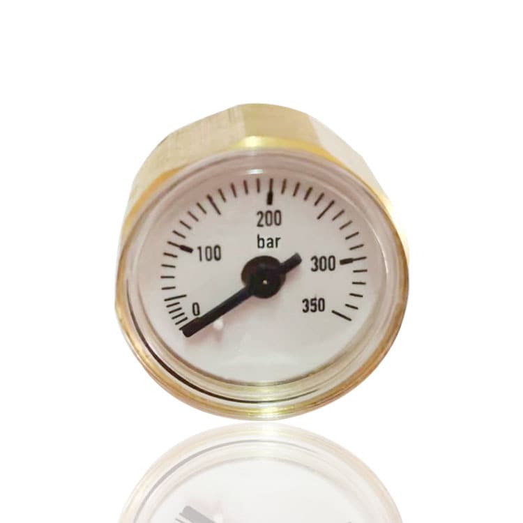 Guangdong Supply Axial Copper Shell Mini Pressure Gauge Micro Horizontal High Pressure Gauge Y28Z 350bar Factory Direct Supply