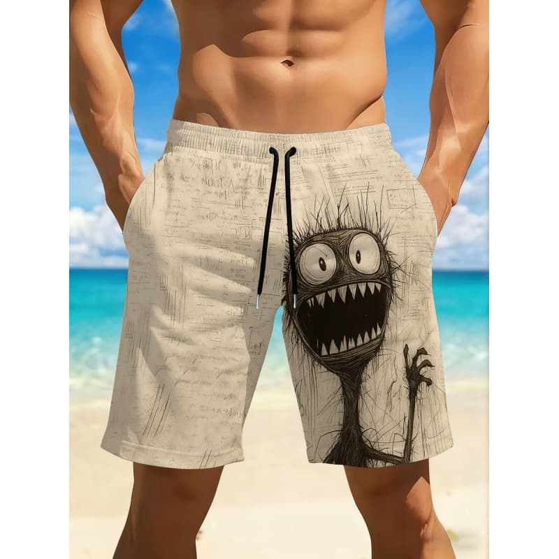 Amazon Summer 26 New Men's 3D Print Beach Shorts Casual Hawaiian Style Sports Plus Size Shorts