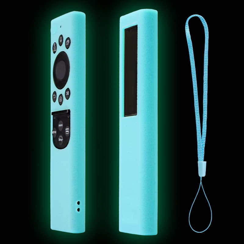 Compatible with Samsung BN59-01385A Solar Remote Leather Case Full Coverage Hollow Anti-Slip Silicone Shell