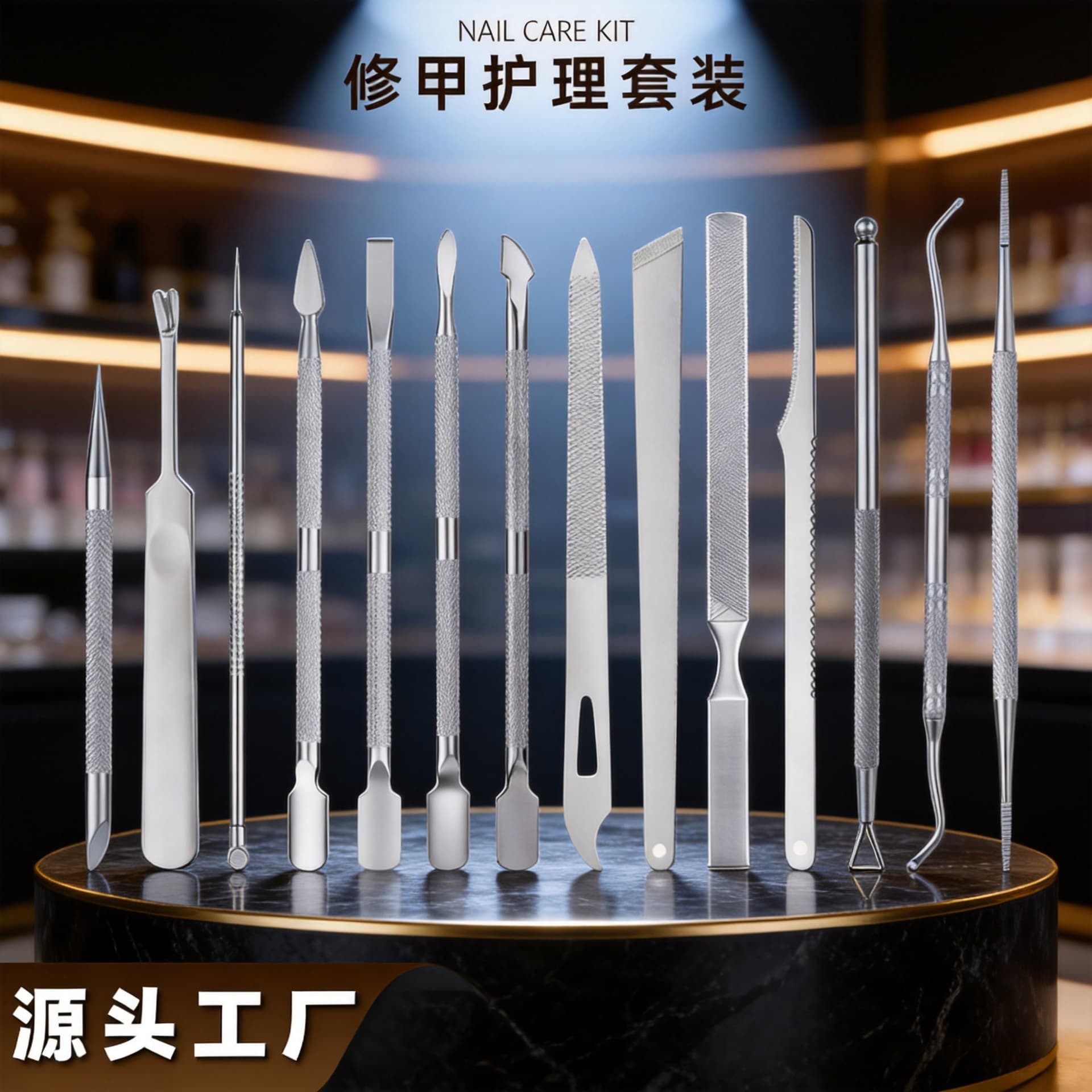 Cross-border manicure bio stainless steel universal pedicure stick pointed tool product set versatile wearable for children
