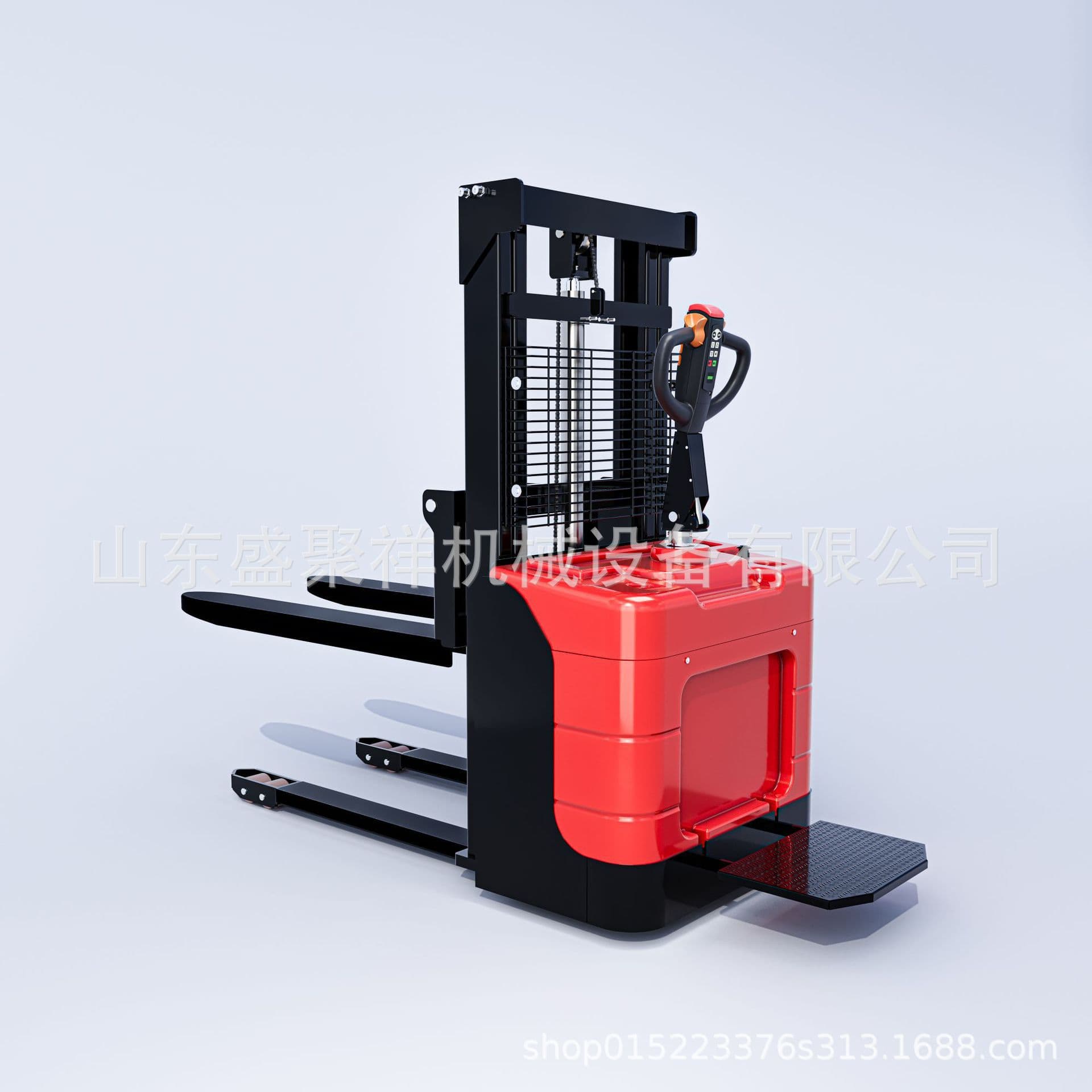 Sales of fully electric stand-on counterbalanced stacker 1.5-ton 3-ton stacker lifting forklift 3-meter