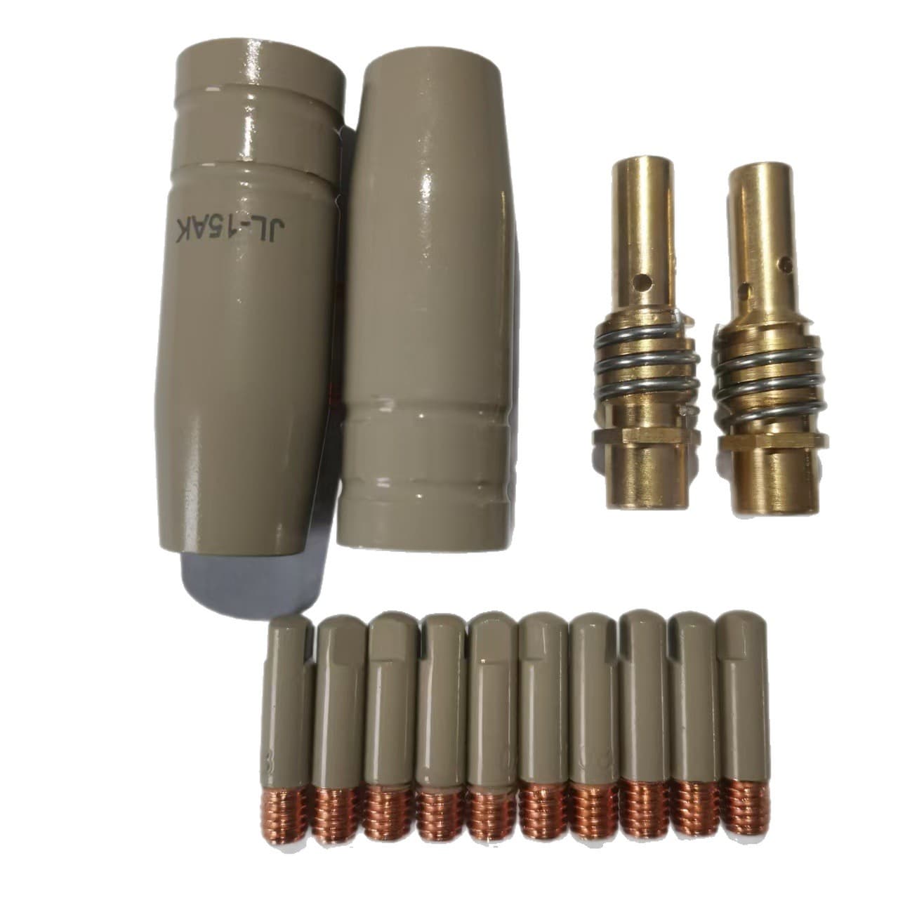 Secondary protection welding European style set MIG gas shielded welding 15AK coating nozzle protection nozzle contact tip non-stick slag 14 pieces