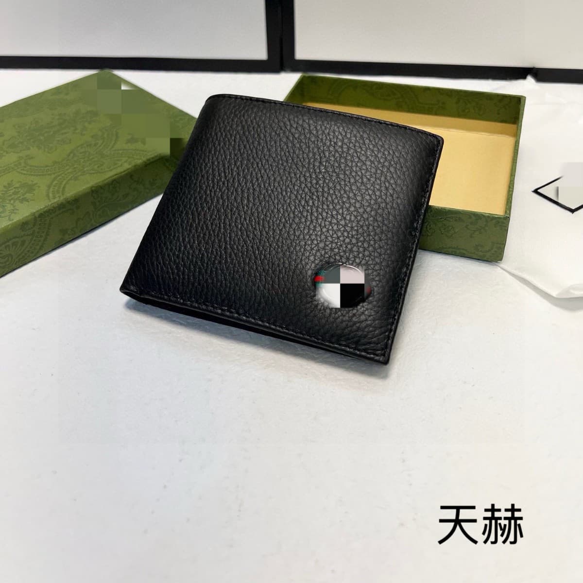 Cross-Border Gucci New Genuine Leather Card Holder Wallet, Dropshipping, Classic Business Style, Popular Unisex Model