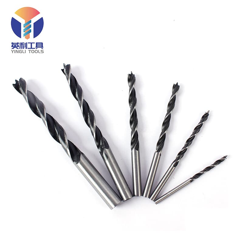 Tri-point Woodworking Drill Bit for Wood Drilling, High Carbon Steel, Home Decoration Hand Drill Twist Drill Bit