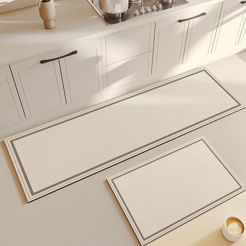 Simple line kitchen special floor mats household water-absorbent restaurant floor mats anti-slip diatom mud floor mats can be cut and ready for use