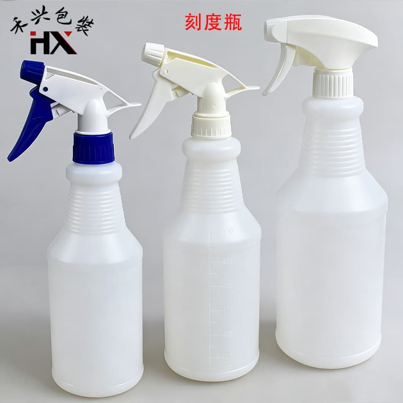 500ml graduated bottle HDPE acid and alkali resistant spray bottle 650ml alcohol spray bottle 1000ml thickened cleaning spray bottle