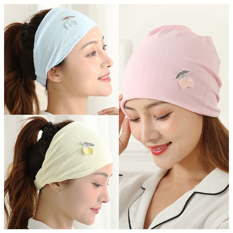 Autumn/Winter New Cotton Postpartum Hat Breathable Embroidered Nursing Cap Maternity Headband Scarf Windproof Pregnancy Hat