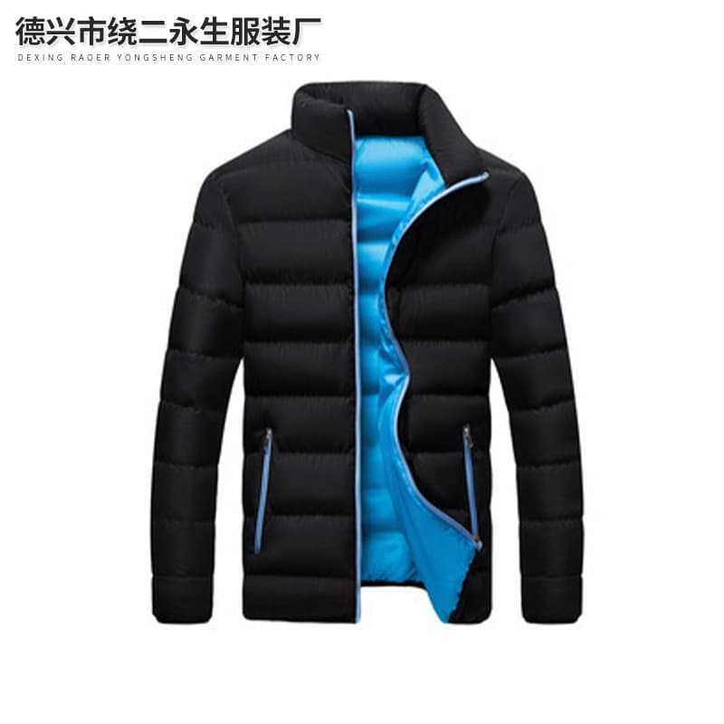 AliExpress Amazon Winter Thickened Sports Cotton Jacket Men's Stand Collar Cardigan Outdoor Padded Jacket Casual Outerwear Warm Men's