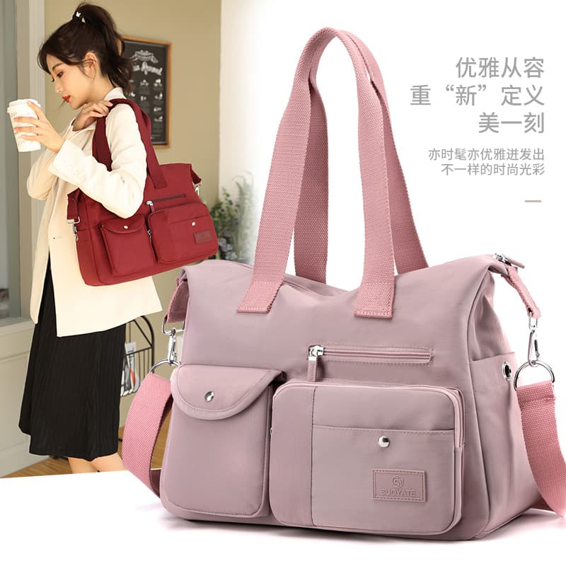 2021 New Fashion Nylon Ladies Handheld Shoulder Bag Simple Casual Lightweight Water-Resistant Backpack Crossbody Bag