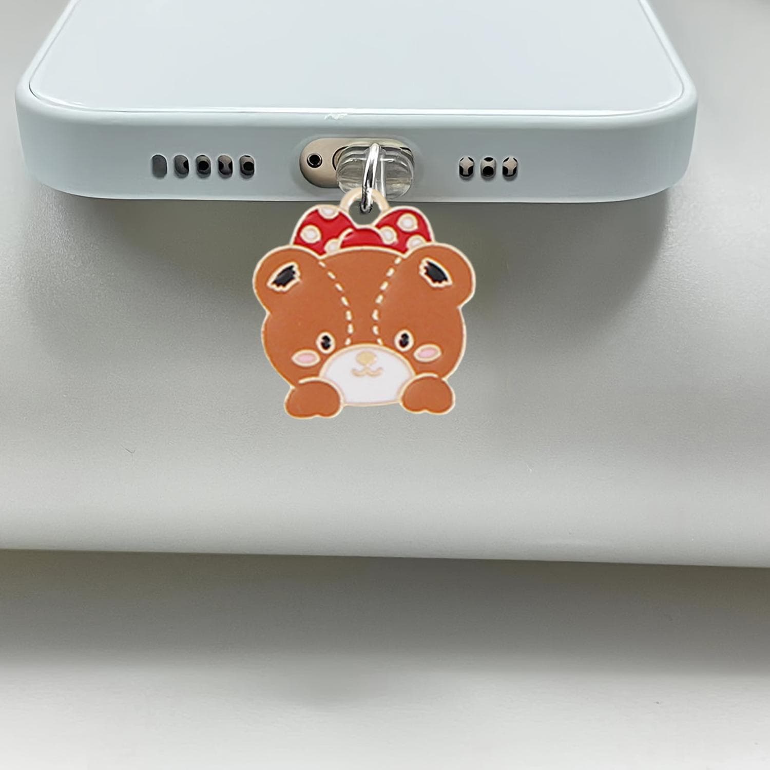 Amazon Cartoon Hello Kitty Bear Oil Drop Alloy Phone Dust Plug AliExpress Personalized Fashion Pendant PVC