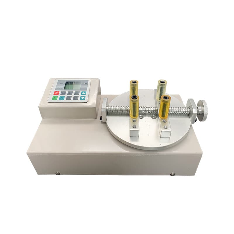 Bottle Cap Torque Tester for Cosmetics and Beverage Bottles - Fully Automatic Cap Torque Testing Machine.