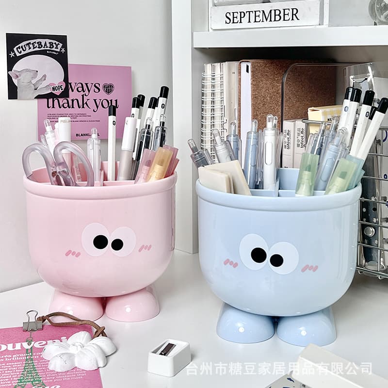 Cartoon Pencil Holder Multi-Functional Office Desk Organizer Large Capacity Student Stationery Storage Box