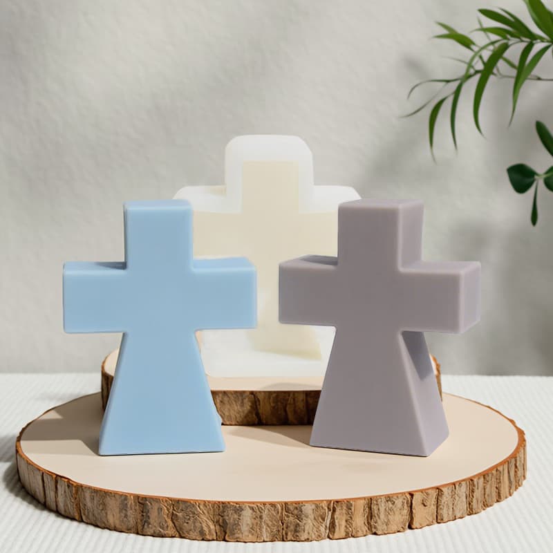 Cross-border hot selling diy Halloween Easter cross candle mold three-dimensional ornaments silicone mold