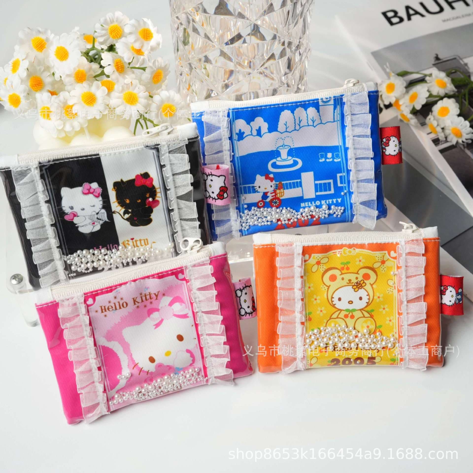 Cute Cartoon Japanese Style Card Holder Handmade ID Organizer Small Card Case Large Capacity Coin Purse