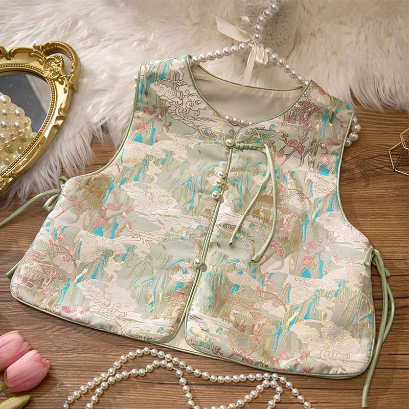 Children's Vest 2025 Autumn New Girl Baby Girl Hanfu New Chinese-style Chinese-style Retro Vest