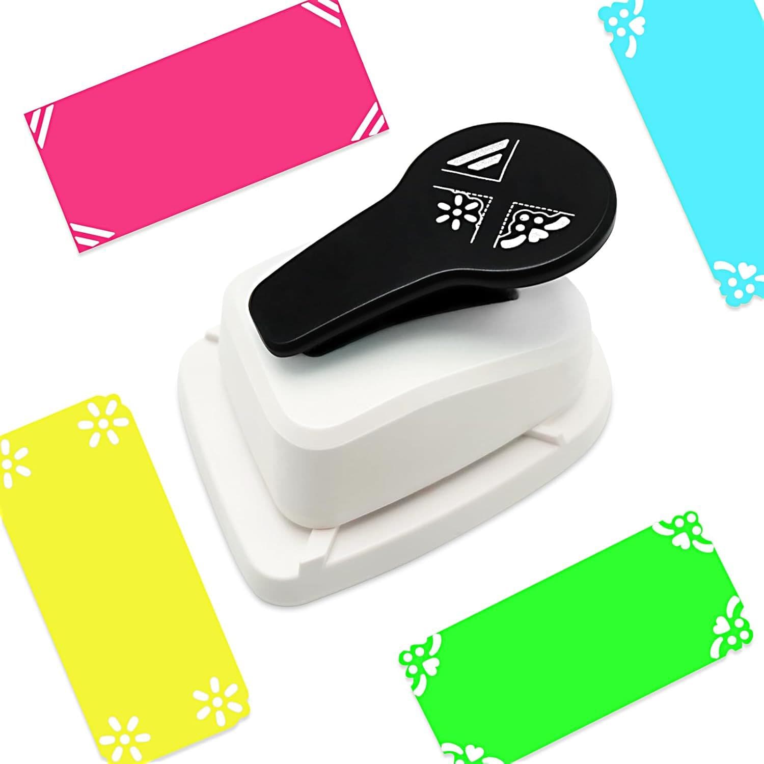 Craft Corner Punch, 3-in-1 Lever Action Corner Craft Punch for Paper Crafts