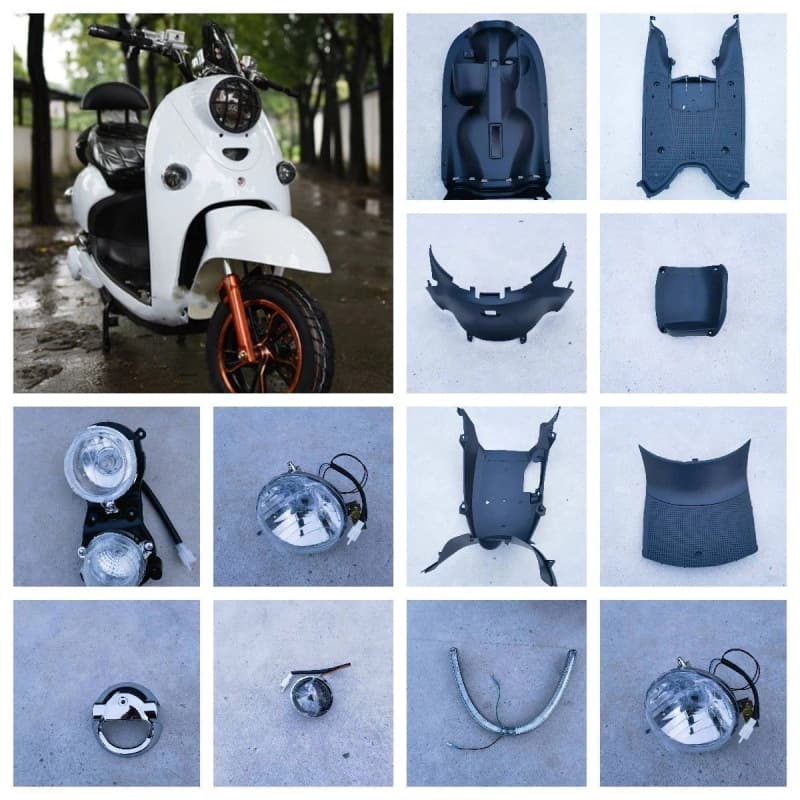 Little Turtle King electric scooter shell Aima matte black plastic shell light accessories old model loose parts small sheep left and right single parts