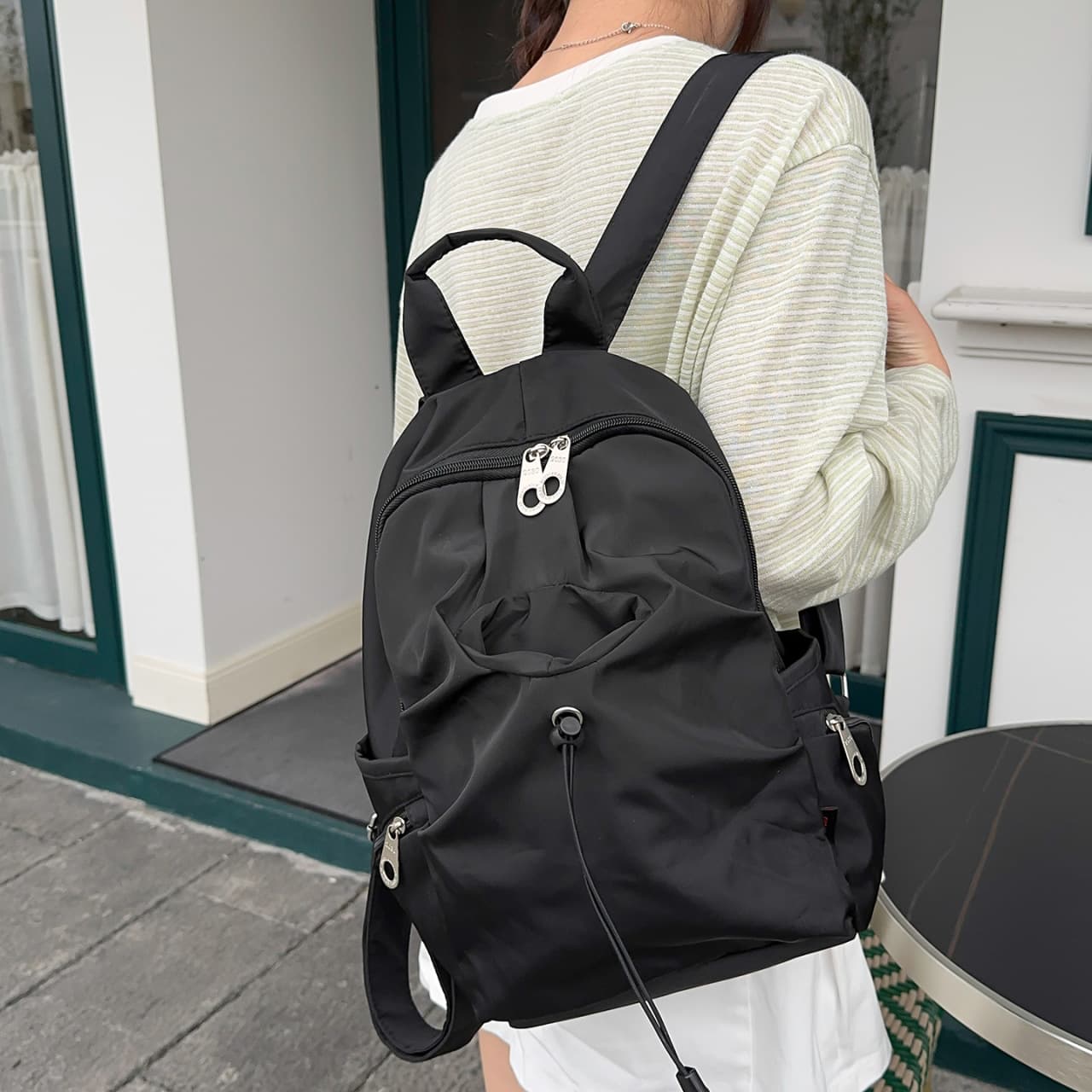 Women's Solid Color Backpack, Men's Backpack, High Appearance, Lightweight for Middle and High School Students, Outdoor Backpack, Ultra Light Dirt-Resistant Bag