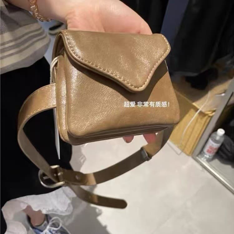 2025 early autumn new Korean Omni concave shape waist bag Internet celebrity fashion belt decorative card holder mini coin purse