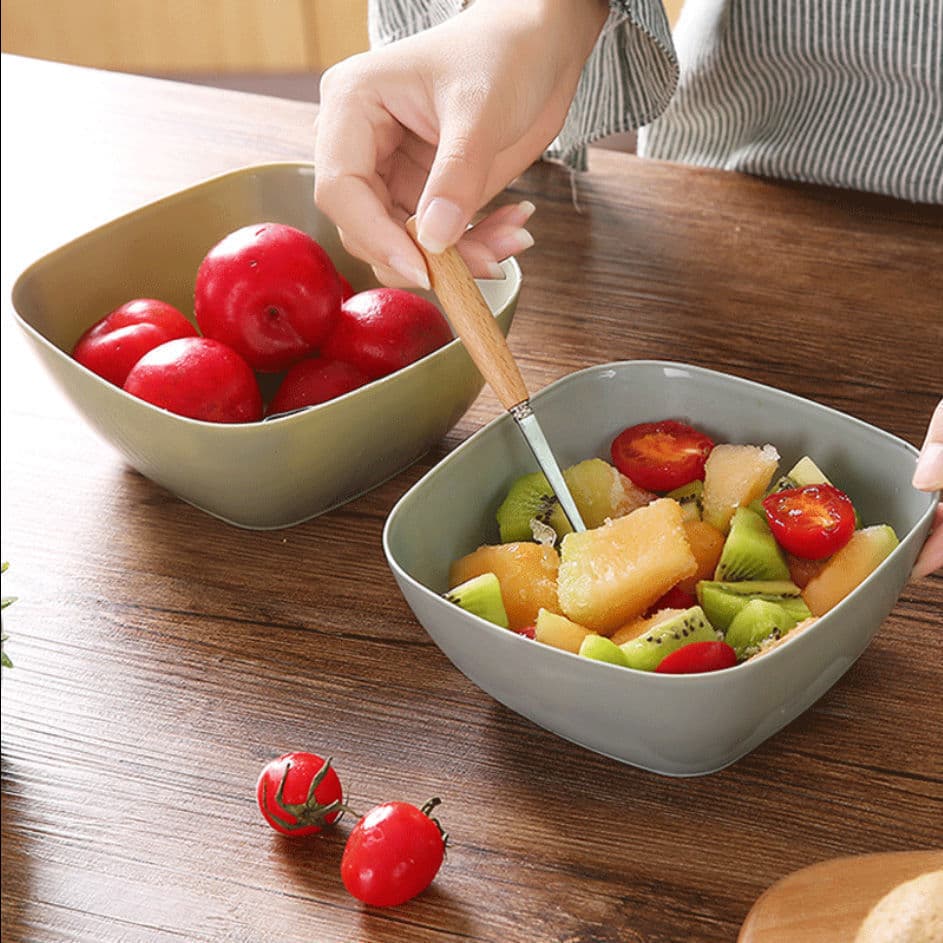 Square Fruit Plate Food-Grade Plastic Nordic Style Salad Bowl Household Sunflower Seed Fruit Plate Small Snack Dried Fruit Plate Wholesale