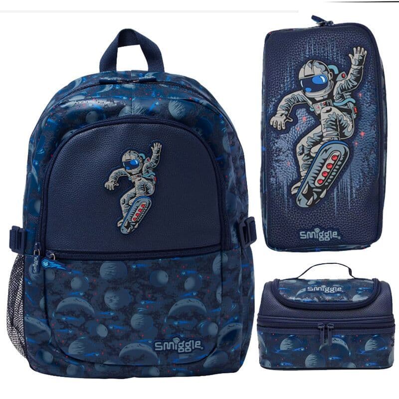 Australian smiggle school bag children's large capacity backpack primary and secondary school students cartoon backpack outdoor leisure backpack