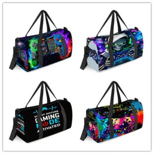 Cross-border Game Controller Print Travel Bag Large Capacity Sports Bag Swimming Gym Bag Travel Storage Bag
