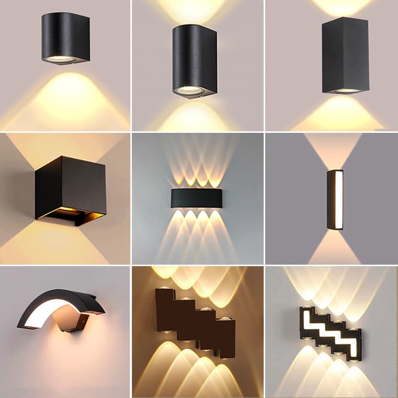 Waterproof Outdoor LED Wall Light Stair Dual-Head Up and Down Wall Washer Villa Hotel Exterior Courtyard Light