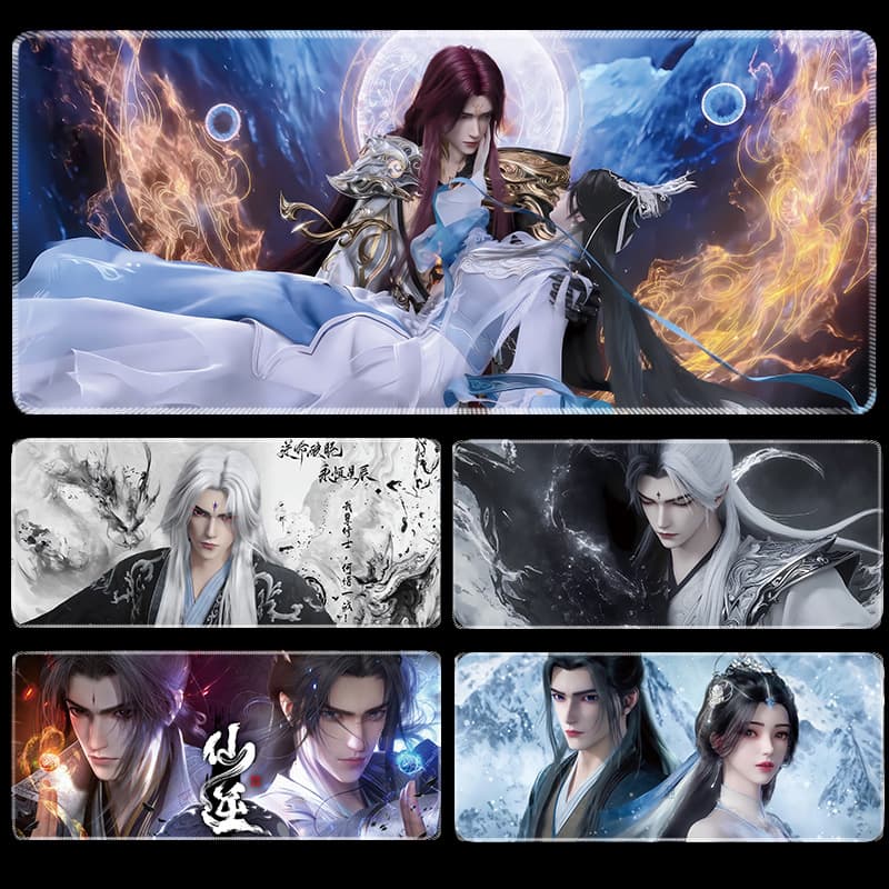 Chinese Anime Xian Ni Mouse Pad Extra Large Wang Lin Li Mu Wan Computer Keyboard Pad Anime Office Anti-Slip Gaming Desk Mat