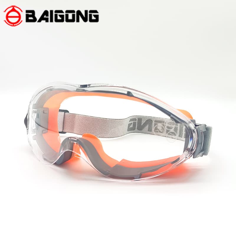 BAI GONG dual-color anti-fog large goggles, splash-proof, dustproof, with good transparency, premium labor protection, factory stock available