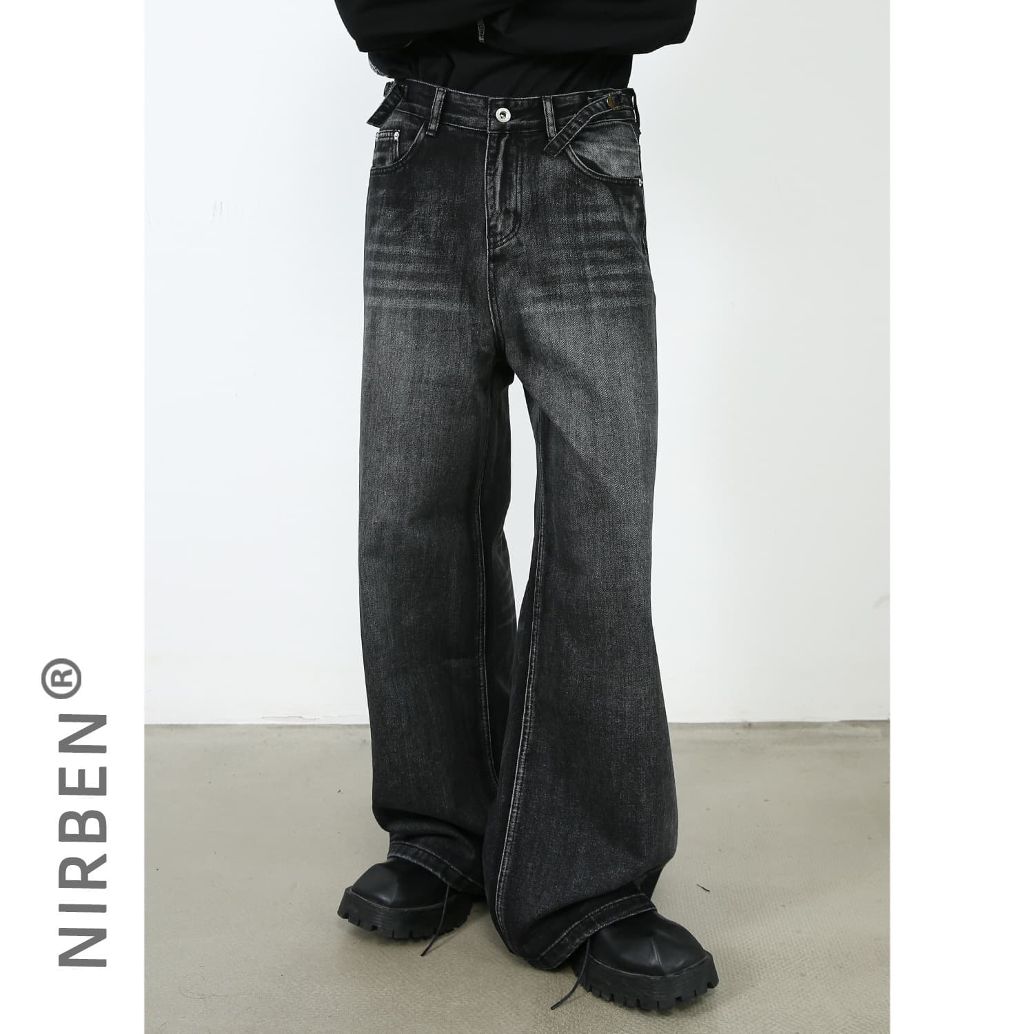 nirben Denim | American Retro Wide-Leg Jeans for Men with Designer Style, High-End Look, and Old School Vibe