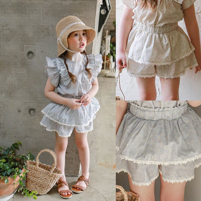 Cross-border Girls Denim Skirt Pants Summer 2025 New Korean Style Kids Girls Elastic Waist Strawberry Shanshan Faux Two-Piece Skirt Pants