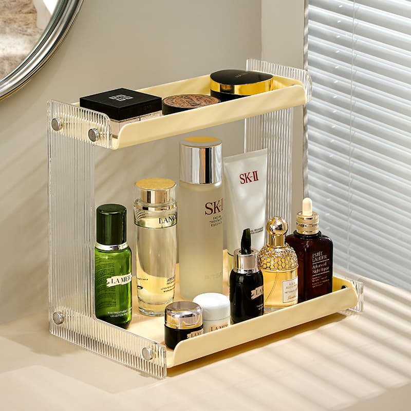 inLight luxury double-layer bathroom sundries storage rack washbasin desktop storage rack acrylic cosmetics jewelry tray