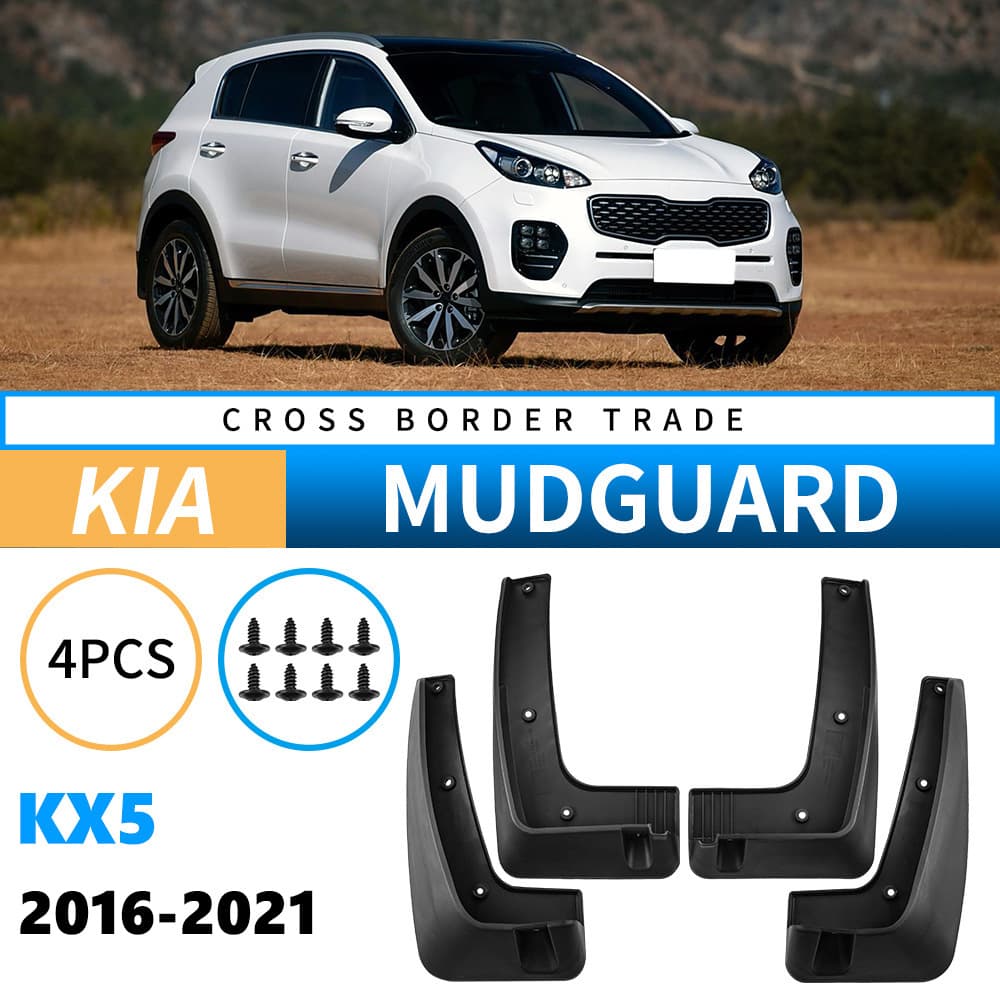Aiwollde Mudguard for Kia Sportage KX5 2016-2021 Car Tire Protection Black Soft PP Plastic Special Vehicle Dedicated No Drilling