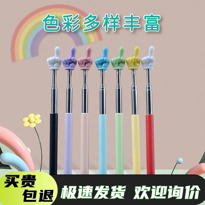 Retractable Finger Pointer for Kids Reading, Telescopic Finger Stick Teaching Tool, Teacher-Specific Large Pointer Reading Pen